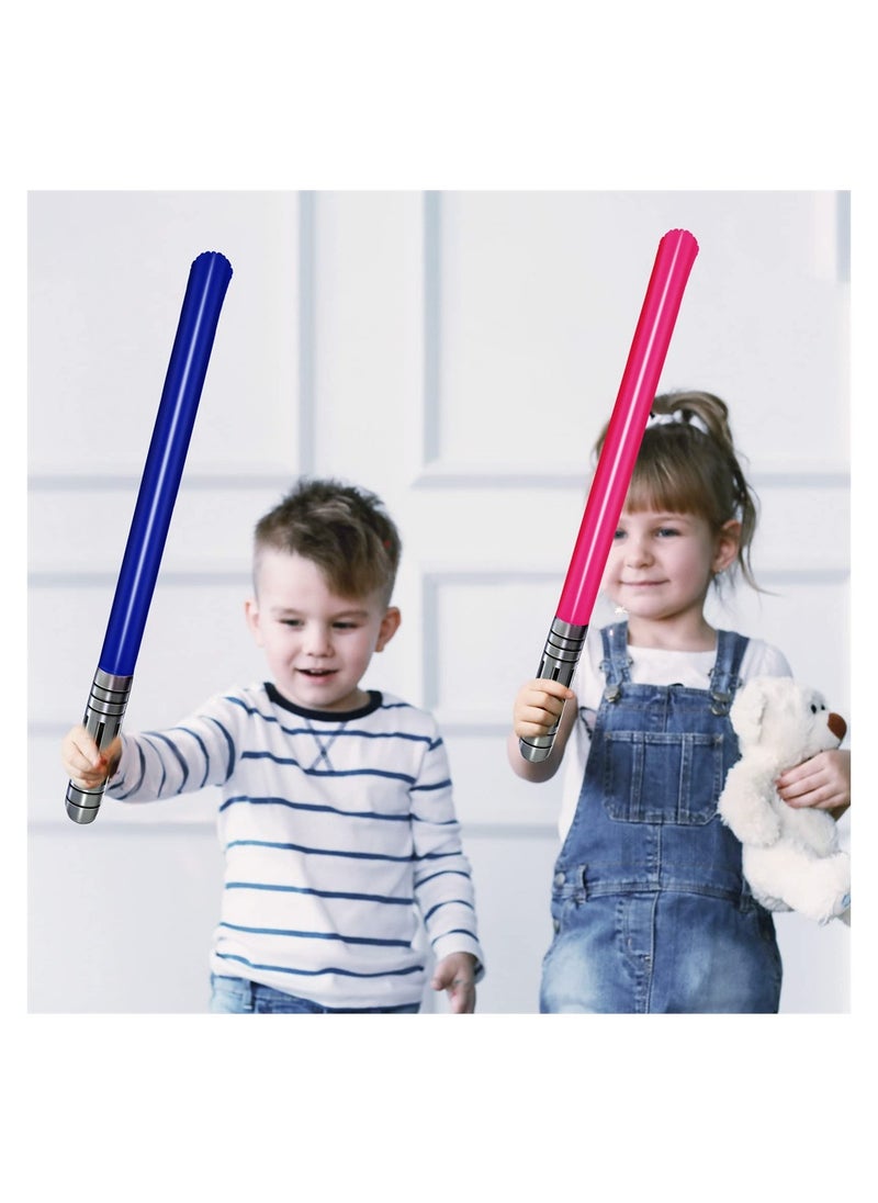 12 Pieces Inflatable Light Saber Sword Toys Set, Inflatable Lightsaber Toy Cosplay Party Favors, Inflatable Swords for Star Wars Themed Party, Cosplay Party