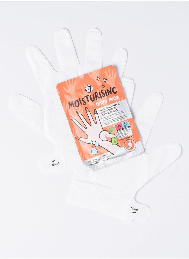 W7 Moisturizing Hand Mask Treatment - At Home Intense Hydration Glove Set - 2 Pairs - With Shea Butter, Vitamin E & Coconut Oil