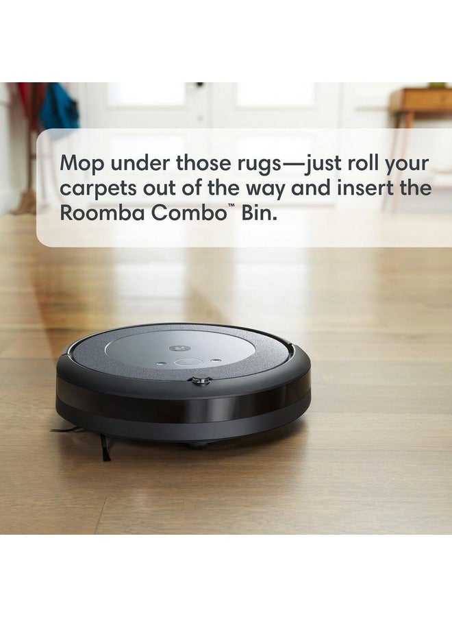 Roomba Combo i5+ Wifi Connected Robot Vacuum & Mop - Automatically Vacuums And Mops With Interchangeble Bins 360 ml 700 W i557840 Grey