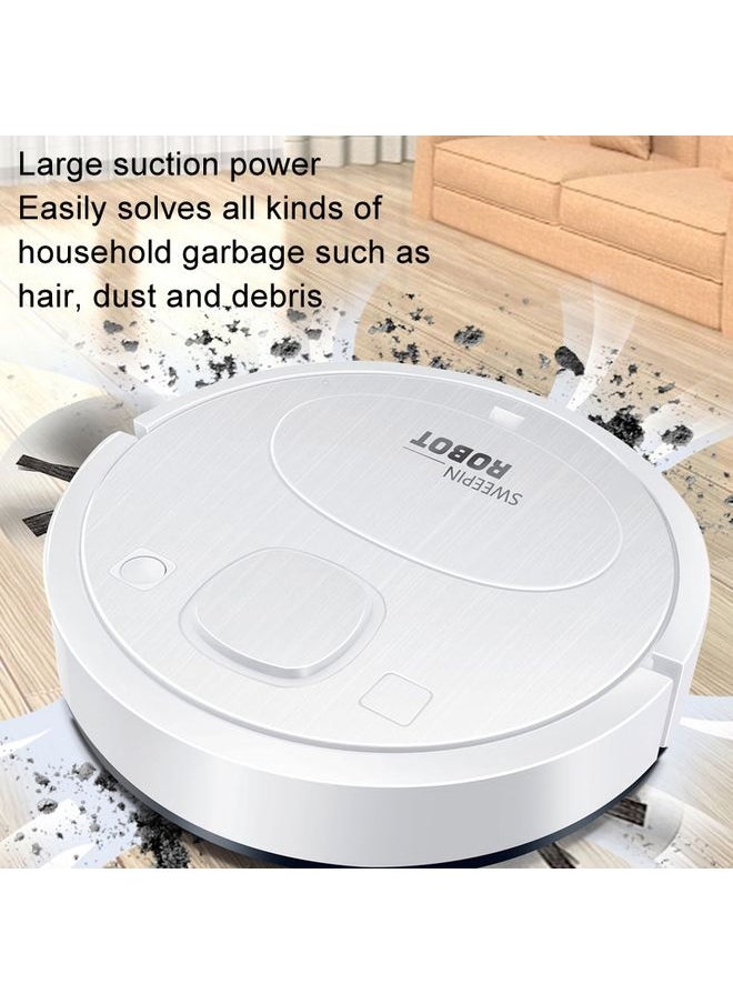 Intelligent Screening Robot USB Charging Automatic Cleaning Machine Vacuum Cleaner(White)