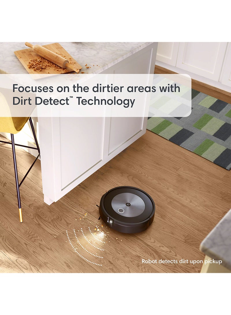 Roomba Combo j5+ Wifi Connected Robot Vacuum & Mop - Automatically Vacuums And Mops Without Needing To Avoid Carpets, Identifies & Avoids Obstacles, Smart Mapping, Alexa, Ideal For Pets 360 ml 700 W j557840 Black