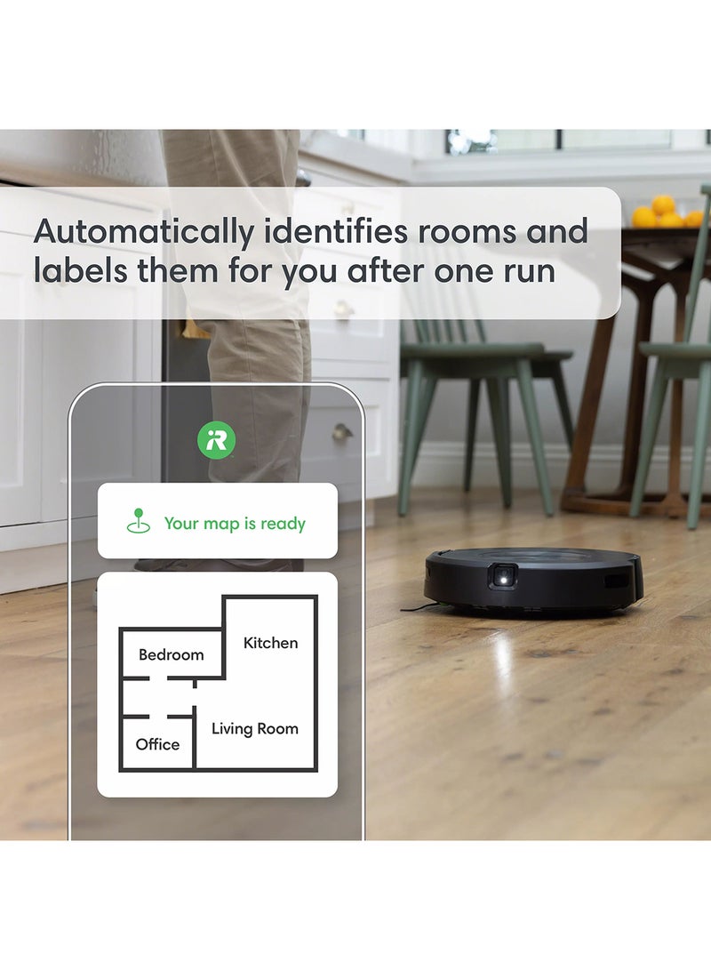 Roomba Combo j5+ Wifi Connected Robot Vacuum & Mop - Automatically Vacuums And Mops Without Needing To Avoid Carpets, Identifies & Avoids Obstacles, Smart Mapping, Alexa, Ideal For Pets 360 ml 700 W j557840 Black