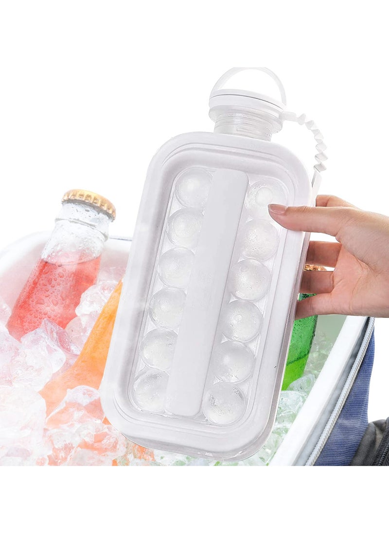 Ice Ball Maker, Portable Ice Maker Bottle Makes 17 Ice Cubes, Ice Cube Molds Bottle Creative Ice Hockey Bubble Ice Maker Kettle for Whiskey/ Hockey/ Champagne/ Juice/ Coffee