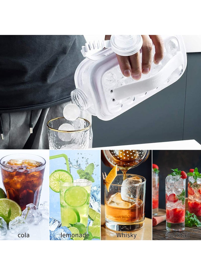 Ice Ball Maker, Portable Ice Maker Bottle Makes 17 Ice Cubes, Ice Cube Molds Bottle Creative Ice Hockey Bubble Ice Maker Kettle for Whiskey/ Hockey/ Champagne/ Juice/ Coffee