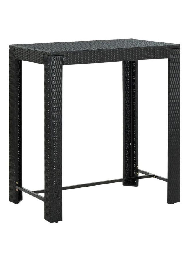 vidaXL Garden Bar Table Black 100x60.5x110.5 cm Poly Rattan