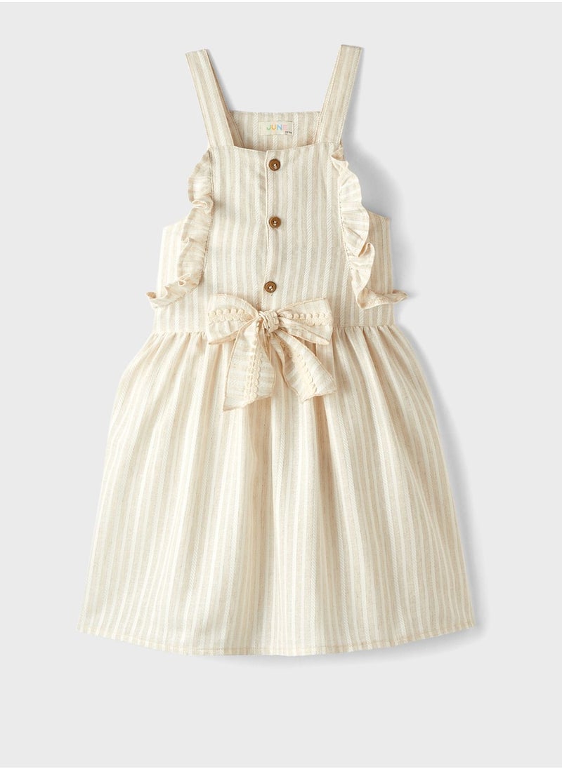 Kids Textured Bow Dress