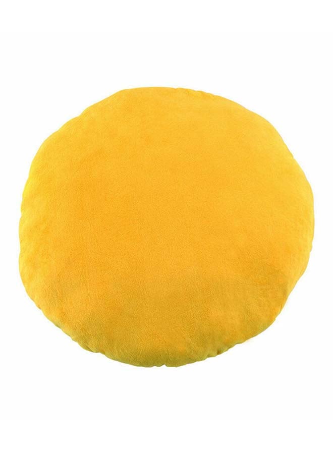 Emoji Smiley Emoticon I Am Cool Round Cushion Pillow Polyester Yellow 31x31x7centimeter