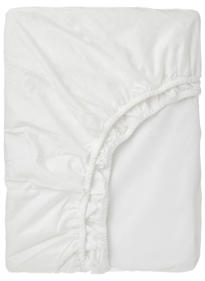 Roennveckmal Bed Fitted Sheet White 160x200 cm