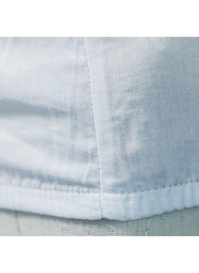 Bliss 3 - Pieces Cotton Super King Fitted Sheet Set - White - 200x200 + 35 cm 50x75 cm | 100% Cotton - 144 Thread Count Bedding Set For Bedroom