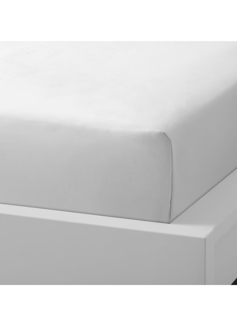 Bjoerkal Bed Fitted Sheet White 140x200 cm