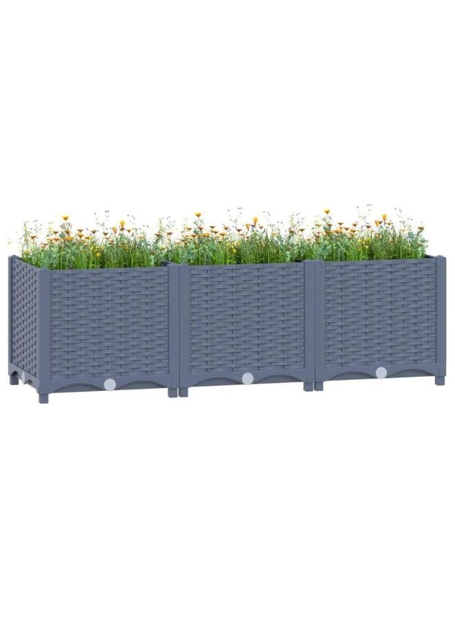 vidaXL Raised Bed 120x40x38 cm Polypropylene