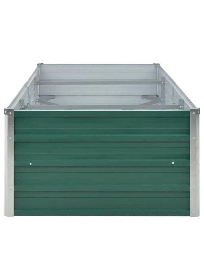 vidaXL Garden Raised Bed Galvanised Steel 240x80x45 cm Green