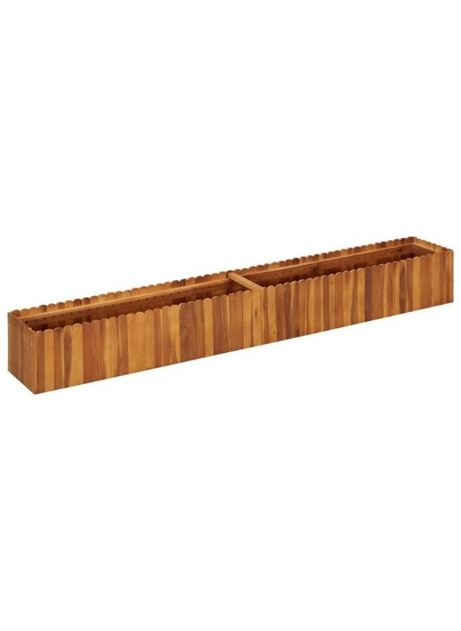 vidaXL Garden Raised Bed 200x30x25 cm Solid Acacia Wood