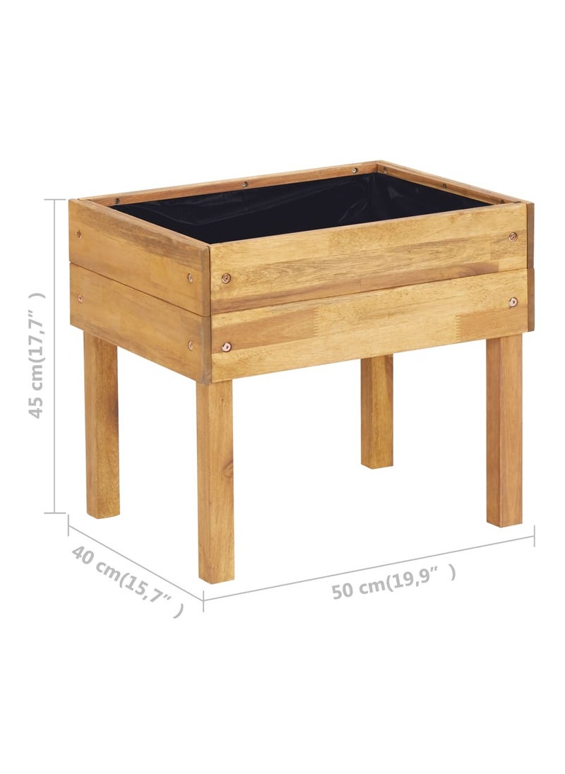 Raised Garden Planter 50x40x45 cm Solid Acacia Wood