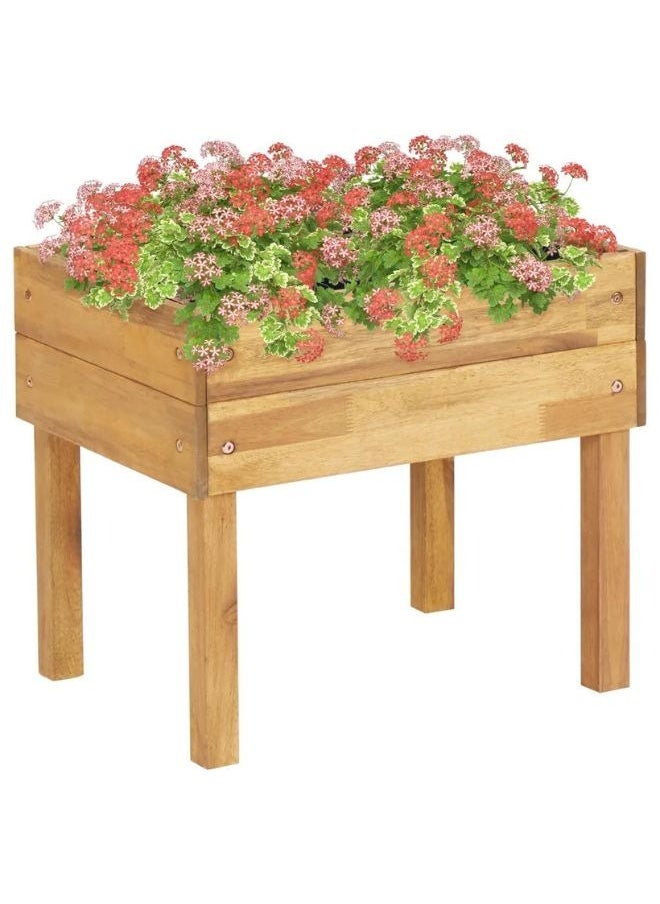 Raised Garden Planter 50x40x45 cm Solid Acacia Wood