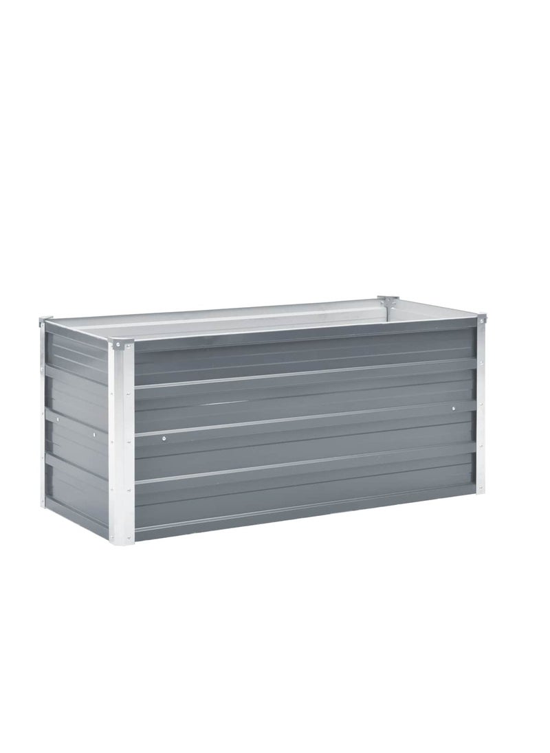 Garden Raised Bed Galvanised Steel 100x40x45 cm Grey