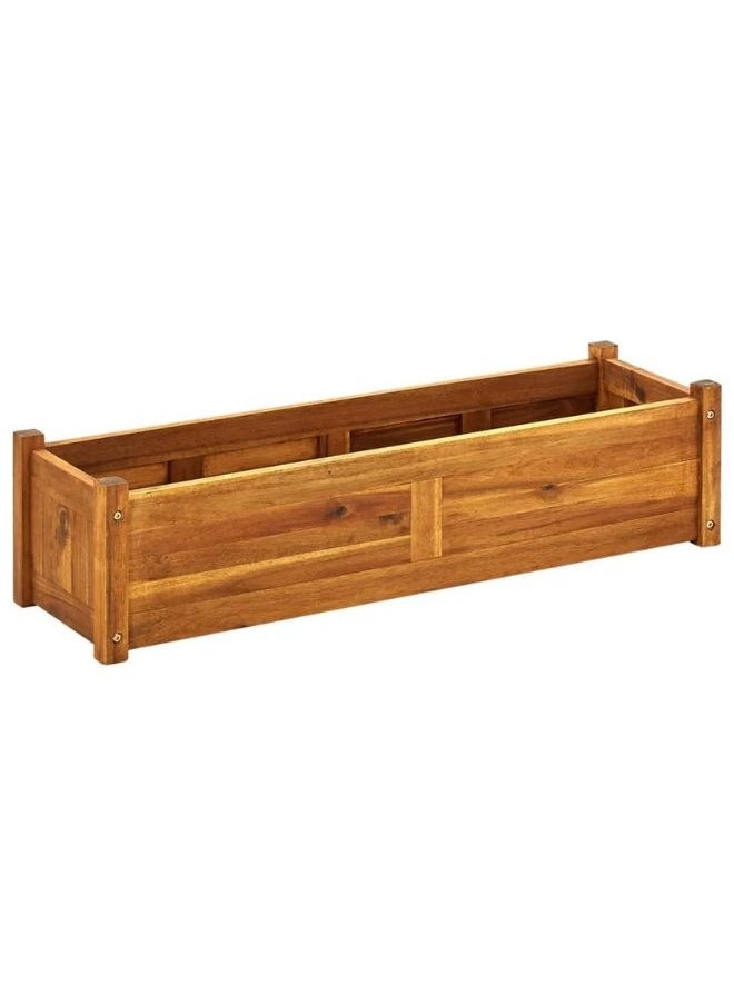 vidaXL Garden Raised Bed Acacia Wood 100x30x25 cm