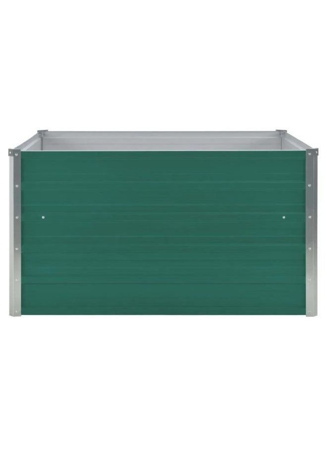 vidaXL Raised Garden Bed 100x100x45 cm Galvanised Steel Green