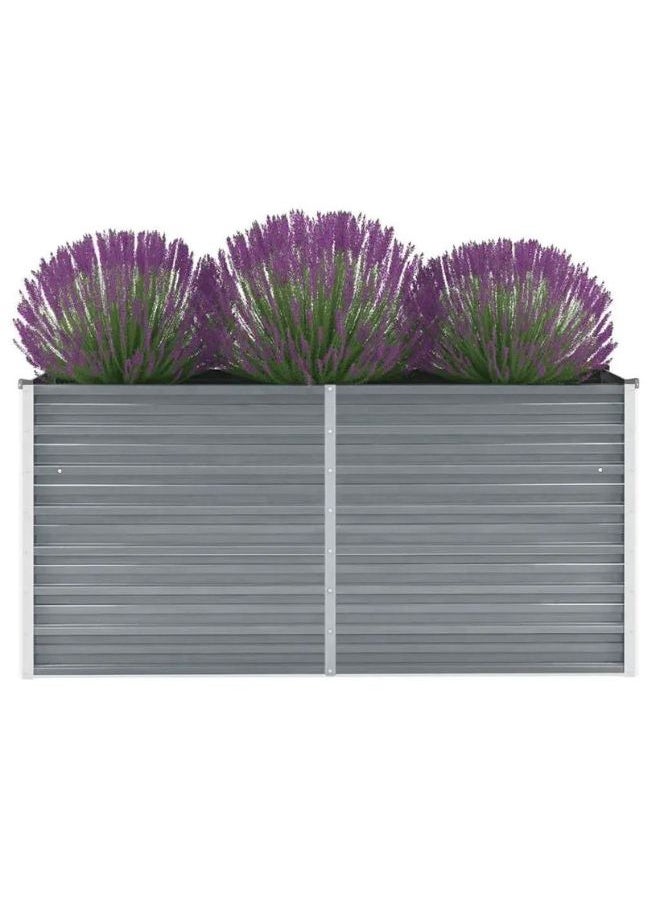 vidaXL Garden Raised Bed Galvanised Steel 160x40x77 cm Grey