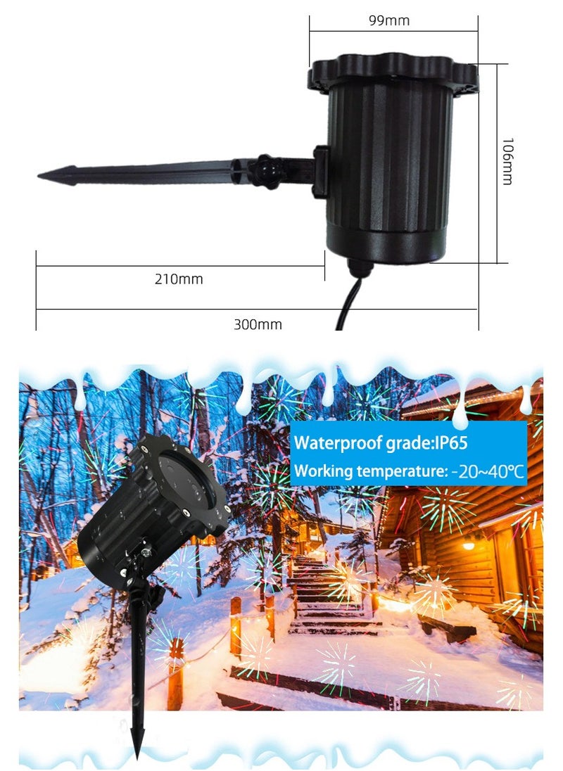 Christmas Projector Lights Outdoor Holiday Laser Lights Landscape Spotlight LED Snow Storm Light Projector Waterproof Laser Light for Xmas Holiday Party Garden Patio Decor