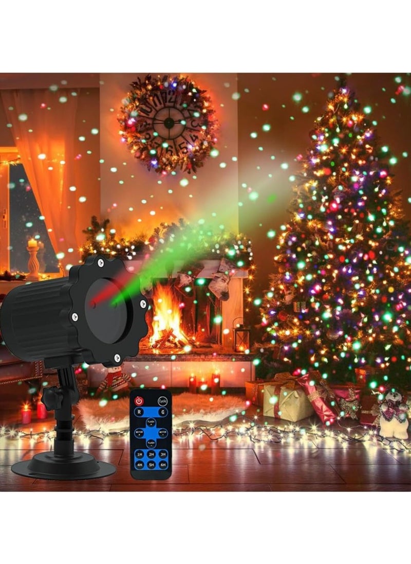 Christmas Projector Lights Outdoor Holiday Laser Lights Landscape Spotlight LED Snow Storm Light Projector Waterproof Laser Light for Xmas Holiday Party Garden Patio Decor