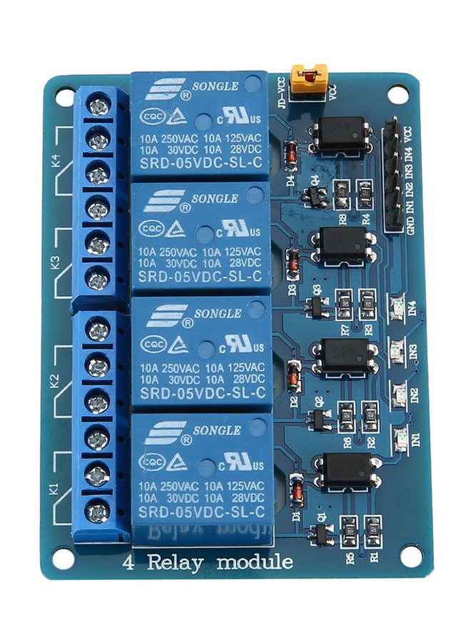 4 Channel 5V Relay Module Board For Arduino Blue