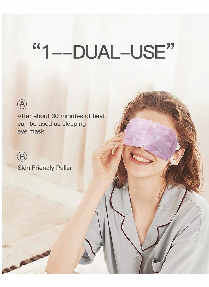 Steam Eye Mask 10 Packs Hot Steam Eye SPA Mask, Relieve Eyestrain Warming Eye Patch, Rose Fragrance