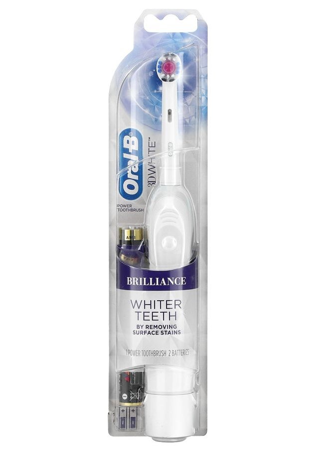 Oral-B 3D White Brilliance Whitening Battery Toothbrush White 1 Toothbrush