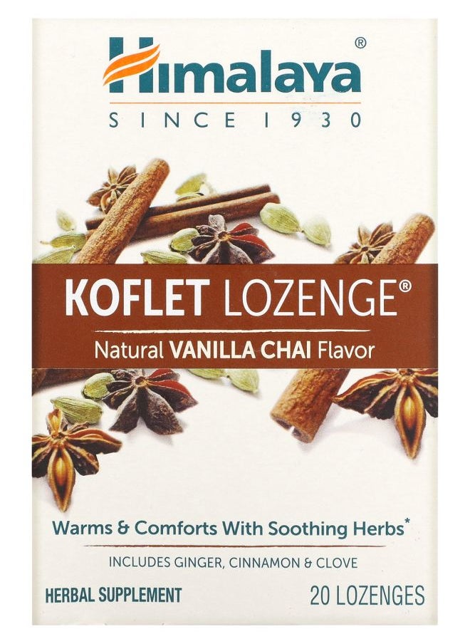 Koflet Lozenge Natural Vanilla Chai 20 Lozenges