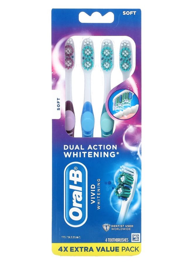 Vivid Whitening Soft 4 Toothbrushes