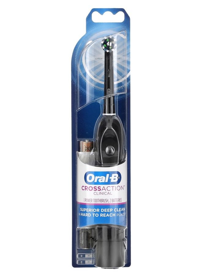 CrossAction Clinical Power Toothbrush Black 1 Toothbrush