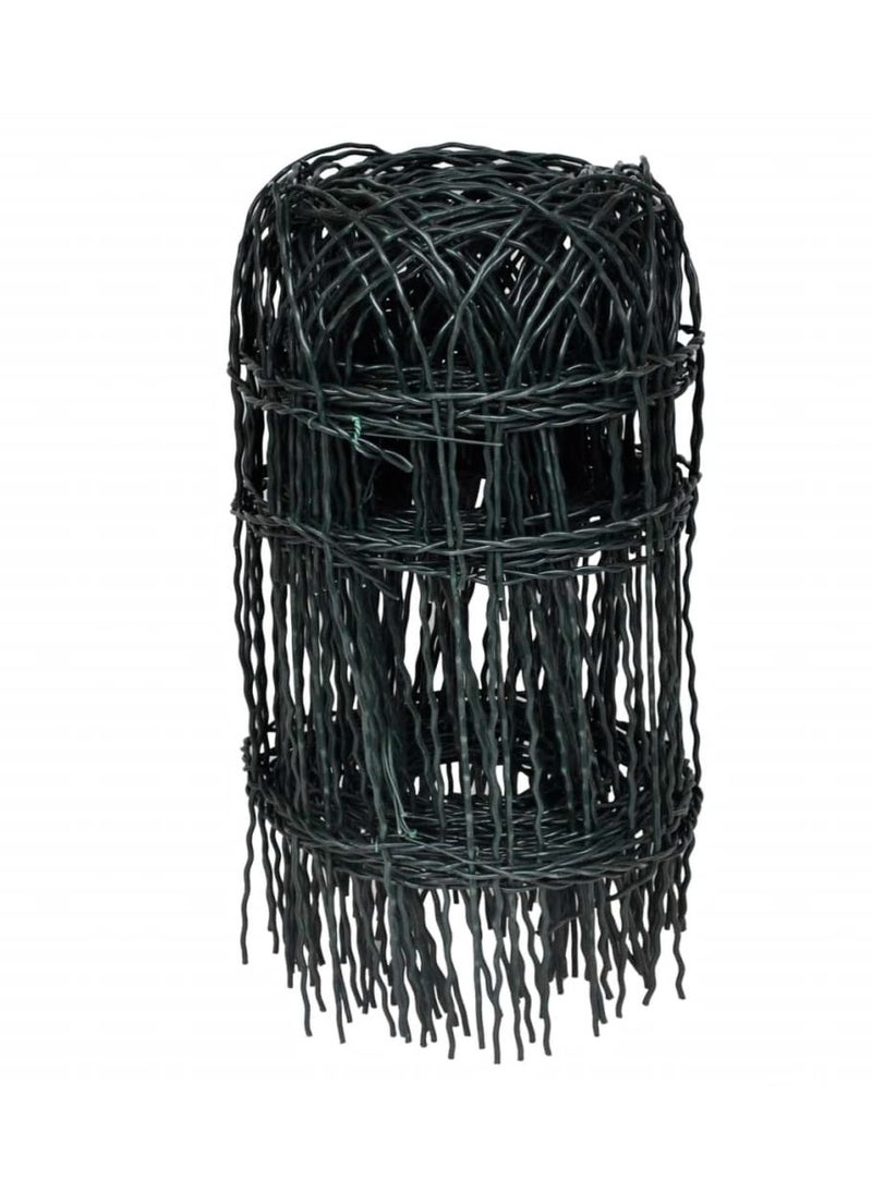 Decorative Garden Border Fence in Powder-Coated Iron, 25m x 0.4m