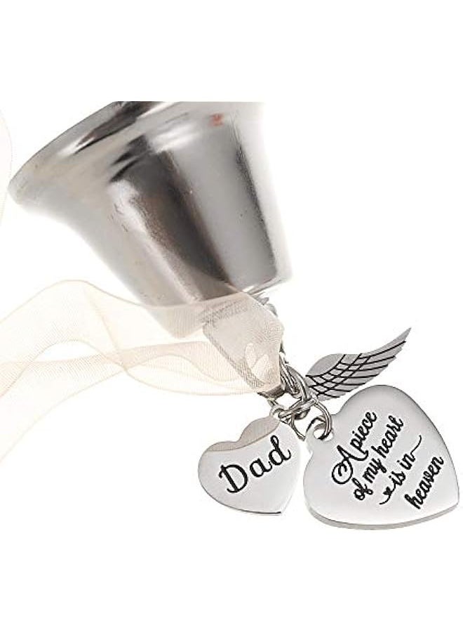 Memorial DAD and MOM Christmas Ornament for Loss of Loved one A Piece of My Heart Bell Christmas Ornaments Christmas in Heaven Ornaments (DAD)