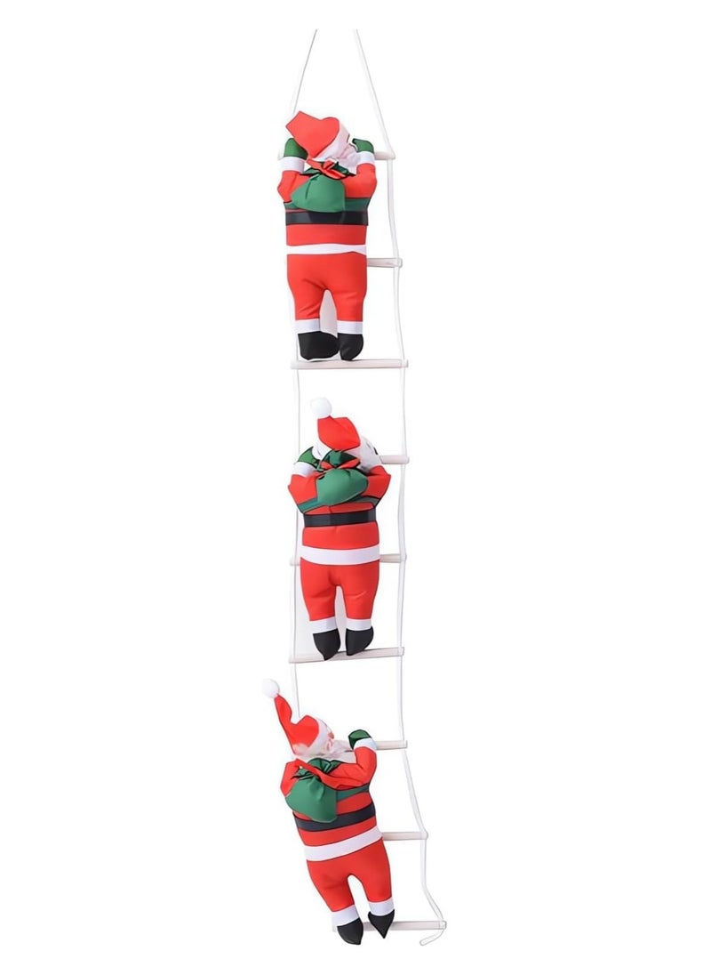 Christmas Climbing Ladder Santa Claus Decorations,Hanging Santa Climbing Ladder String Santa Claus Decorations for Christmas Tree Party Home indoor (3 ladders)