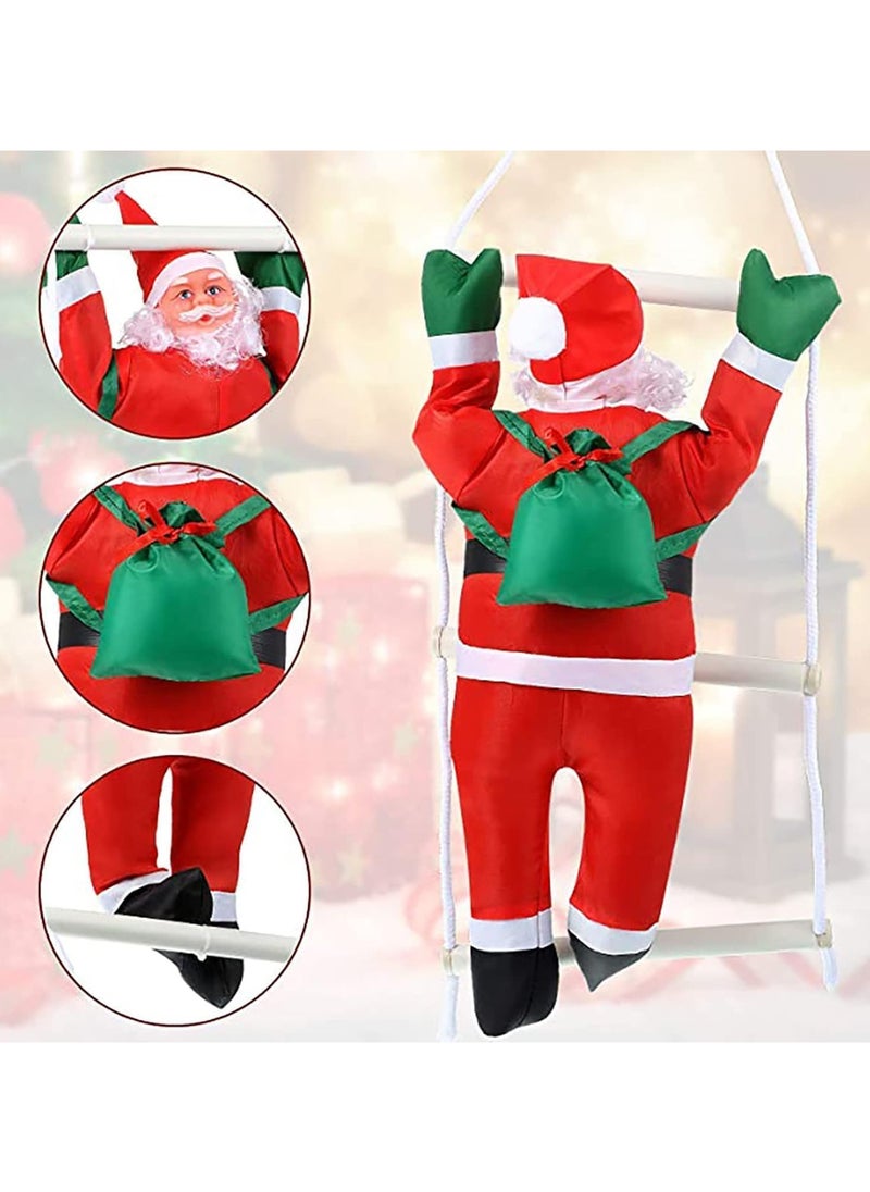 Christmas Climbing Ladder Santa Claus Decorations,Hanging Santa Climbing Ladder String Santa Claus Decorations for Christmas Tree Party Home indoor (3 ladders)