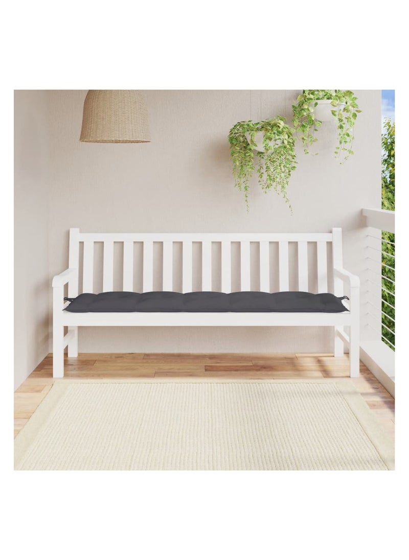 Stylish Garden Bench Cushion Anthracite 180x50x7 cm Oxford Fabric