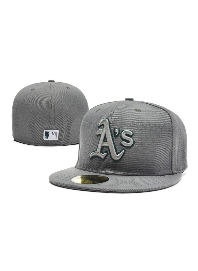 NEW ERA 3D Embroidered Fitted Baseball Team Cap with Closed Back for Sun Protection-61.5CM