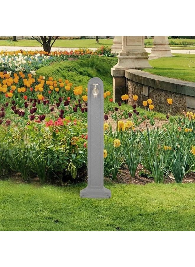 vidaXL Garden Tanker with Faucet Light Grey Stone Look