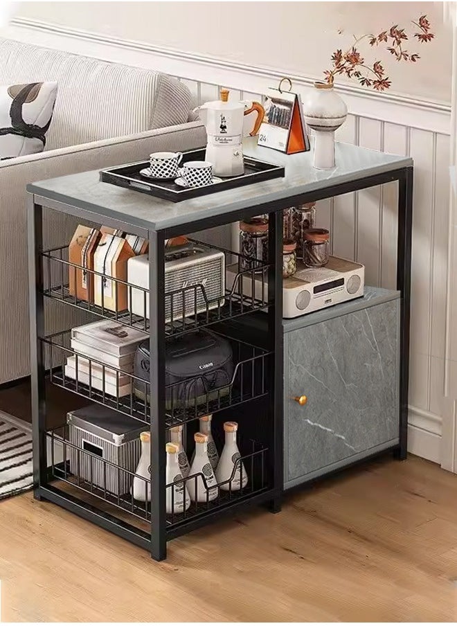 Storage Rack, Kitchen Rack Multifunctional Microwave Oven Rack, Kitchen Cabinet Rack, Kitchen Utensil Storage Rack, Vegetable And Fruit Floor Standing Coffee Bar, Living Room, Bedroom, Kitchen