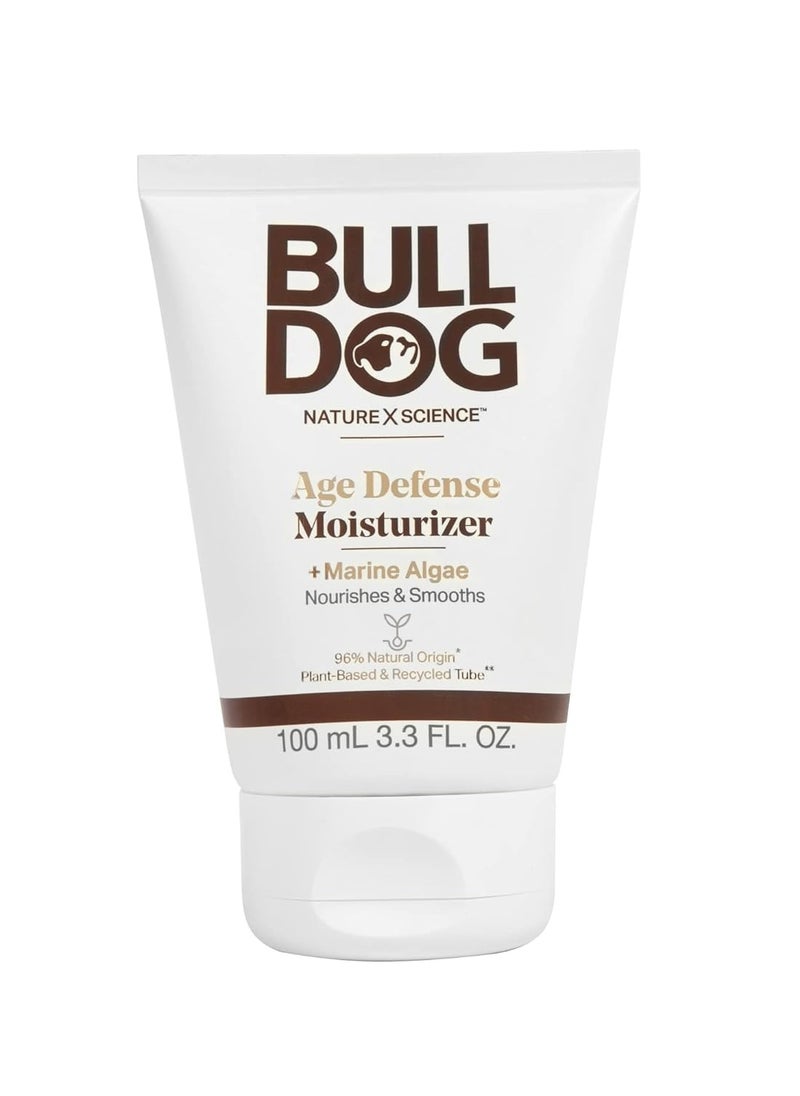 BULLDOG Mens Skincare and Grooming Face Moisturizer Age Defense, 3.3 Fluid Ounce