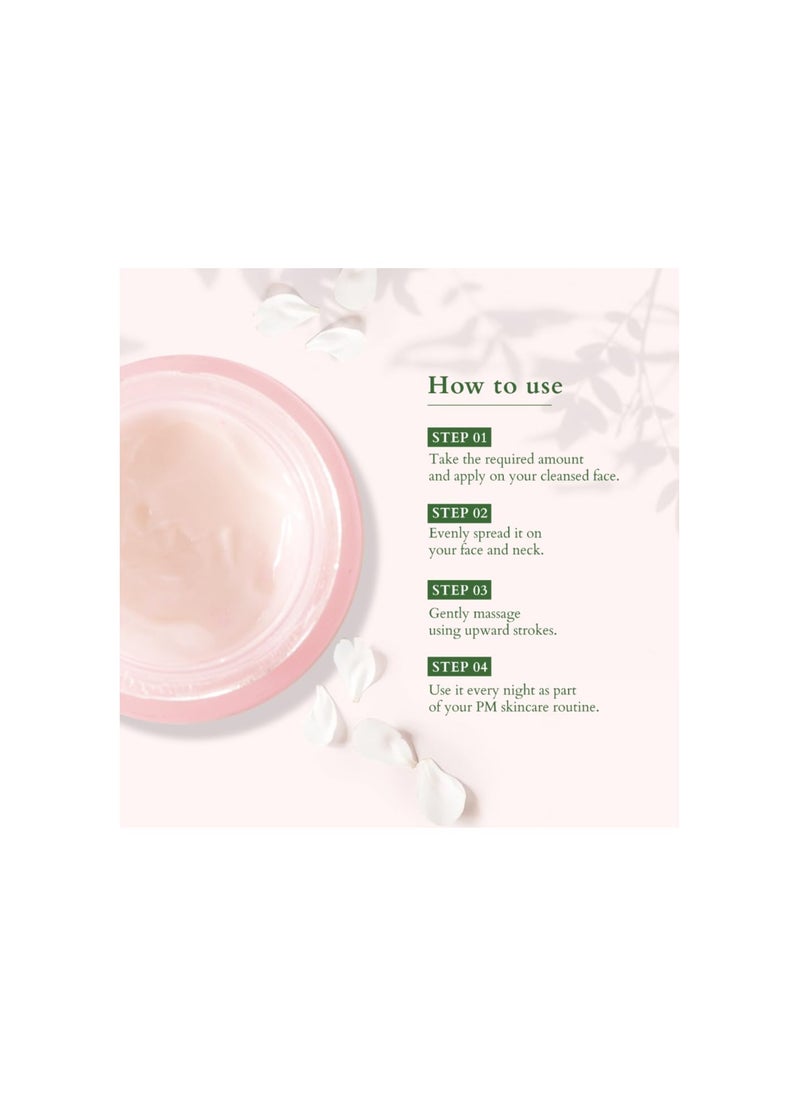 Lotus Organics+ Precious Brightening Night Cream | For Dark Spots, Blemishes & Pigmentation | Night Moisturiser | Sulphate & Paraben Free | All Skin Types | 50g