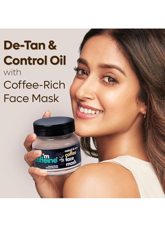 mCaffeine Coffee Clay Face Mask for Women & Men | De-Tan Face Pack for Glowing Skin | Deep Cleans Pores & Controls Oil | For Normal to Oily Skin | Paraben & Mineral Oil Free | 100gm