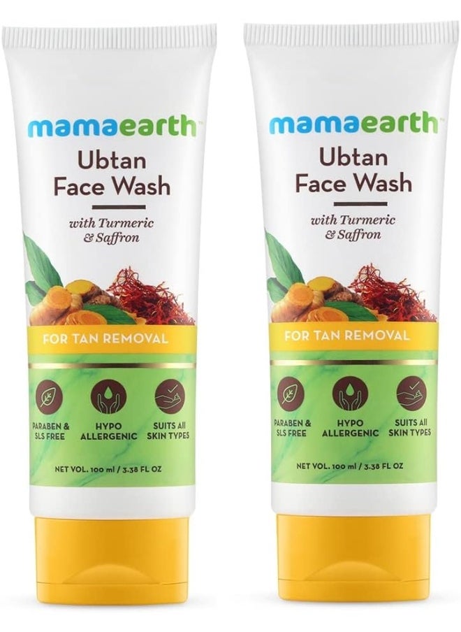 Ubtan Face Wash For Tan Removal 2-Pieces 100 Ml