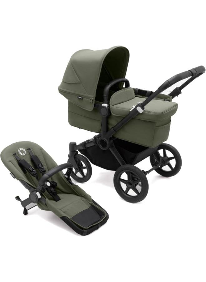 Donkey 5 Mono Complete Stroller With Bassinet - Black/Forest Green