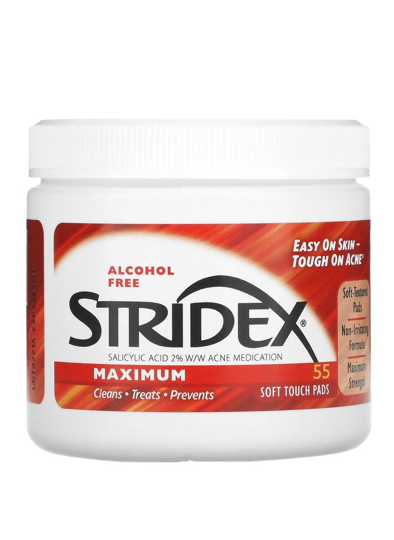 Stridex Strength Maximum Sanitary Napkins 55 Count