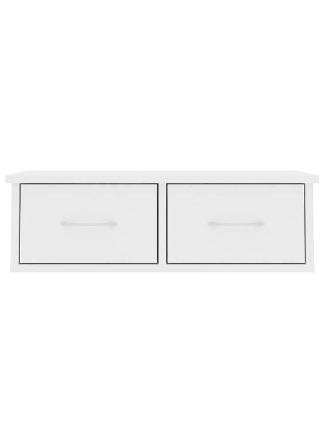 vidaXL Wall-mounted Drawer Shelf White 60x26x18.5 cm Engineered Wood