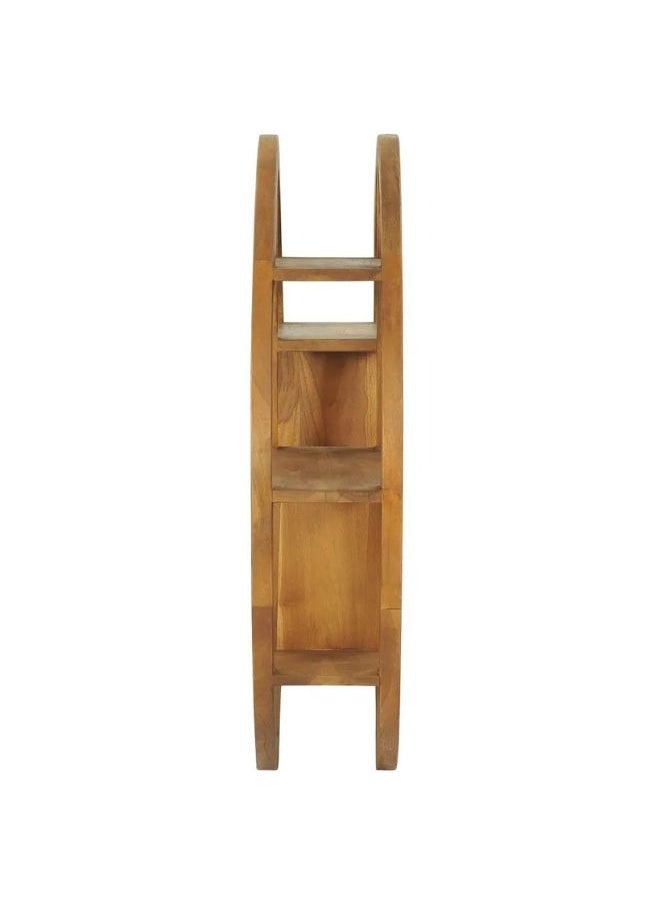 vidaXL Yin Yang Wall Shelf 80x17.5x80 cm Solid Teak Wood