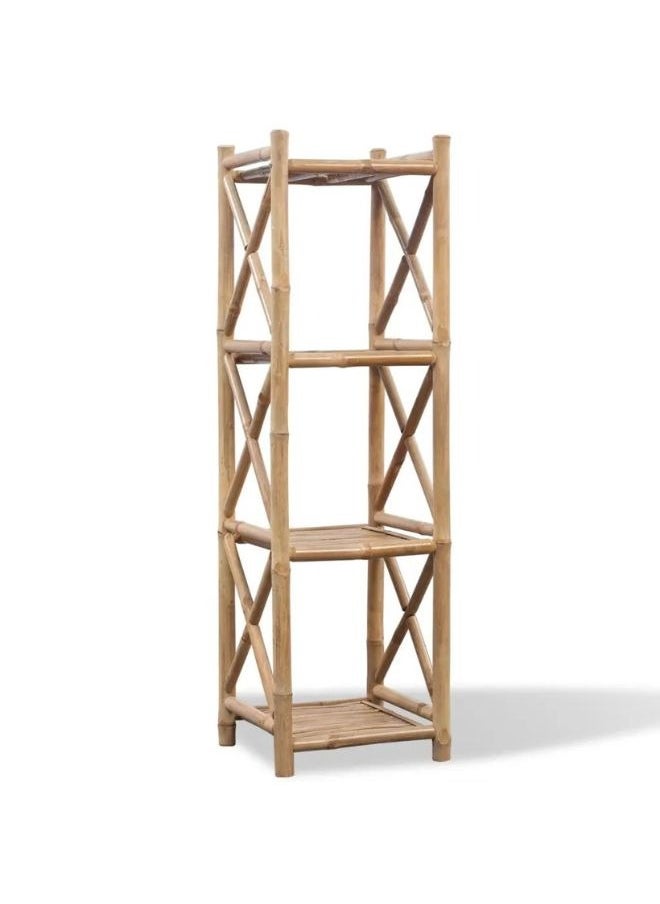 vidaXL 4-Tier Square Bamboo Shelf