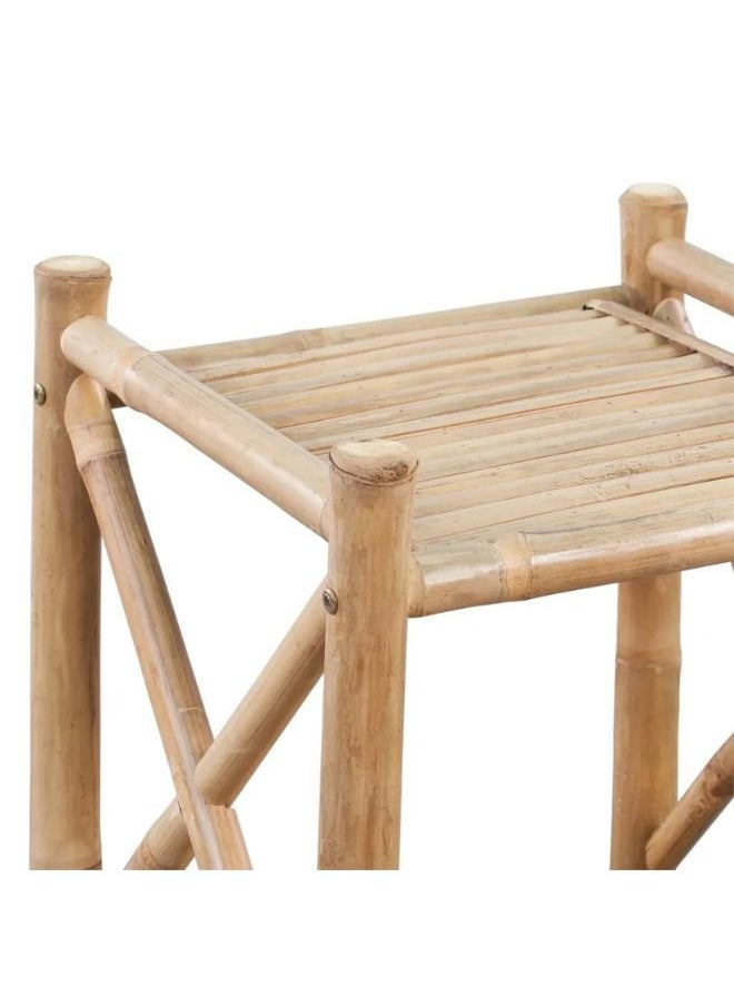 vidaXL 3-Tier Square Bamboo Shelf