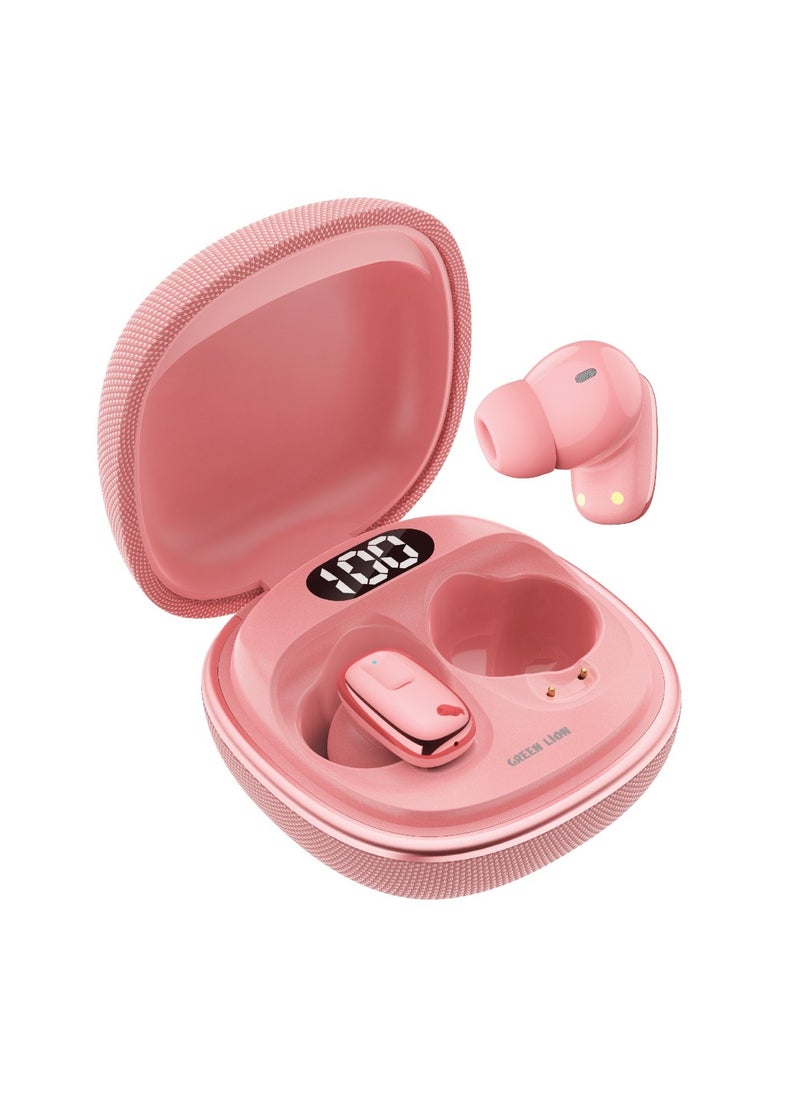 SIENA True Wireless Earbuds with ENC and LED Digital Display/ Bluetooth V5.4 / 10m Transmission Range / LED Digital Display / Multi-Function Touch / 6Hrs Single Listen - Pink